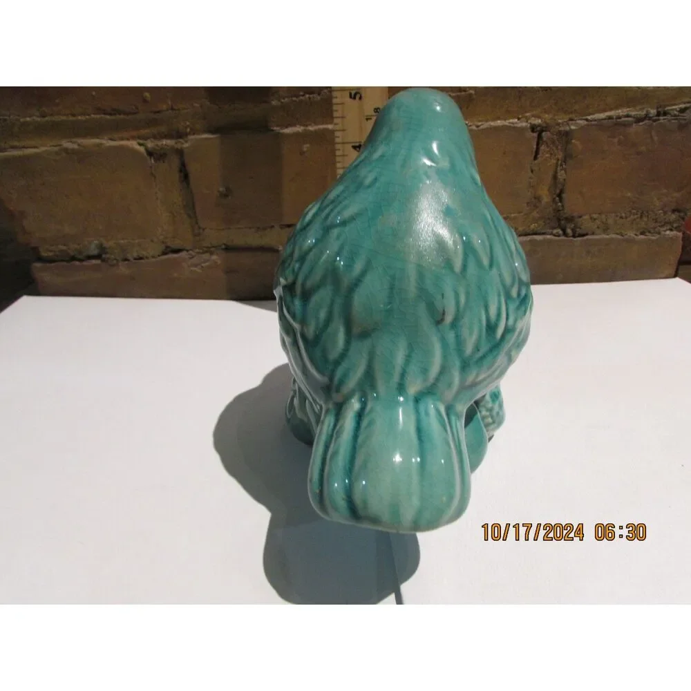 BLUE TURQUOISE BIRD FIGURINE HOME DECOR STATUE - Picture 6 of 8